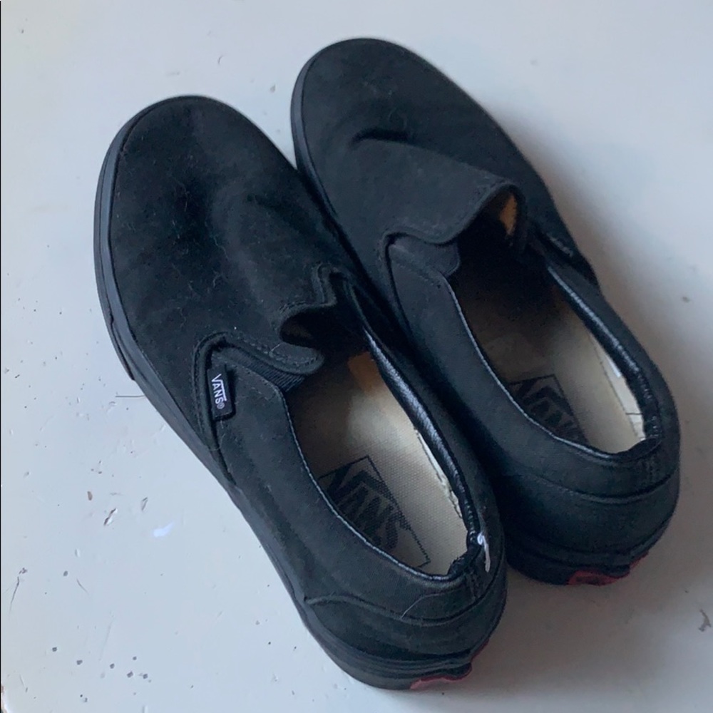 Black slip on vans